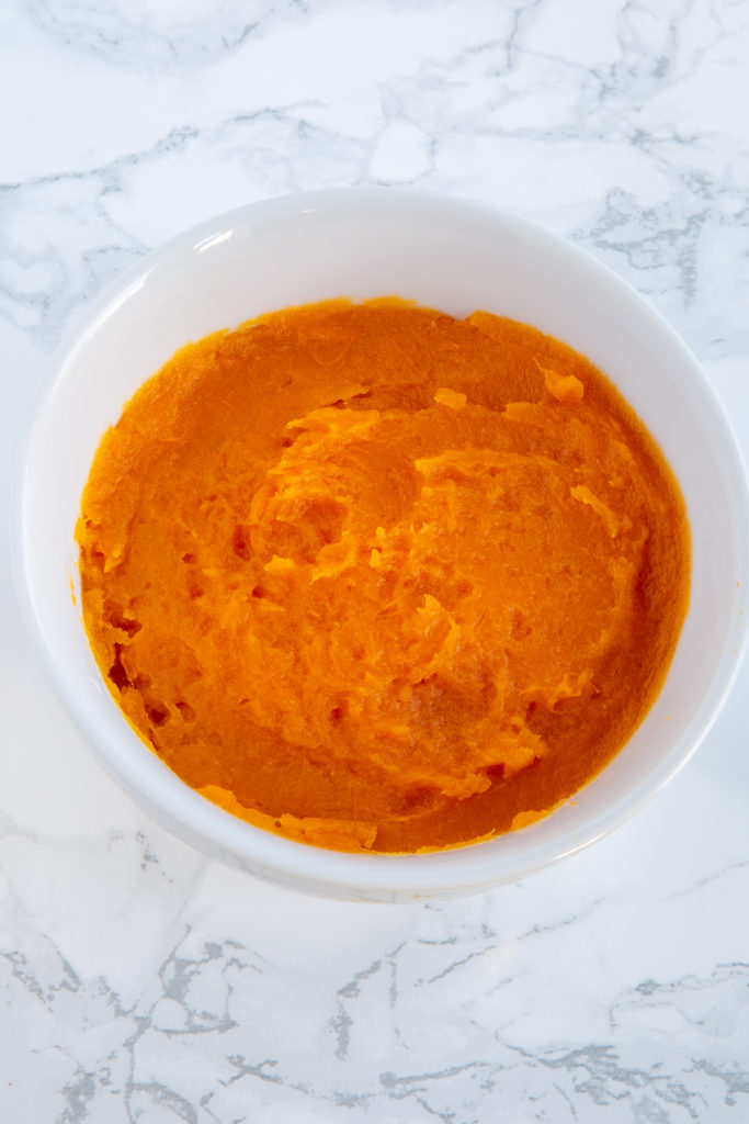 Cooked and mashed sweet potato