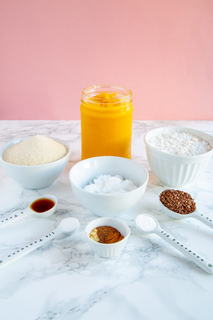 Ingredients for Fresh Vegan Pumpkin Bread