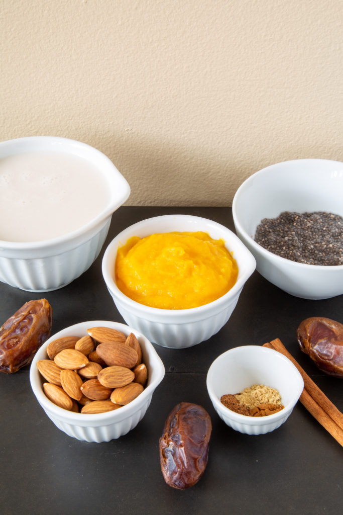 Ingredients for Healthy Pumpkin Spice Smoothie