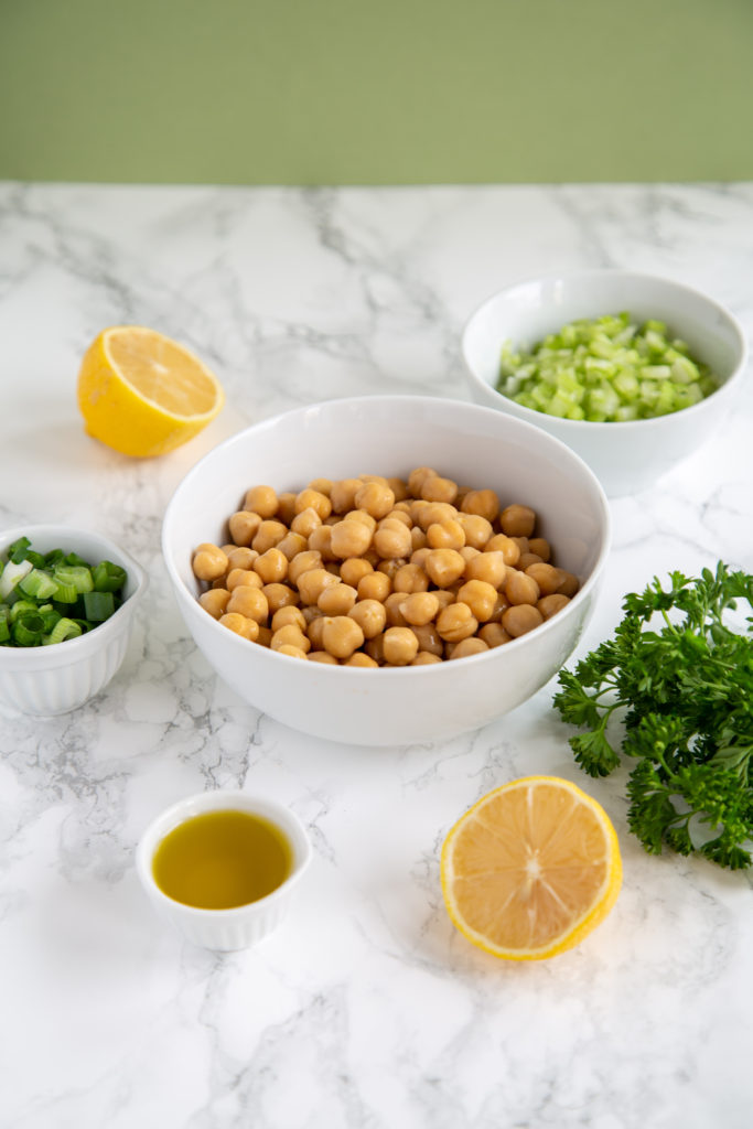 Ingredients for Chickpea Smash Sandwich