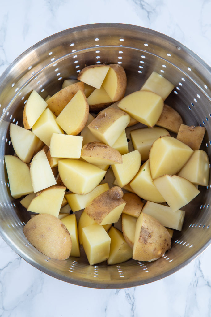 Yellow yukon golds ready for steaming