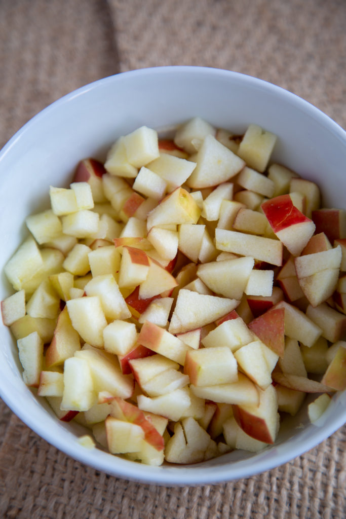 Diced apples