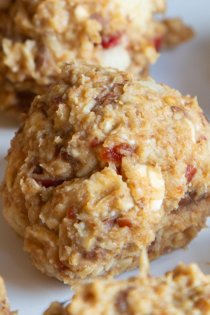 Up close shot of Apple Peanut Butter Bites