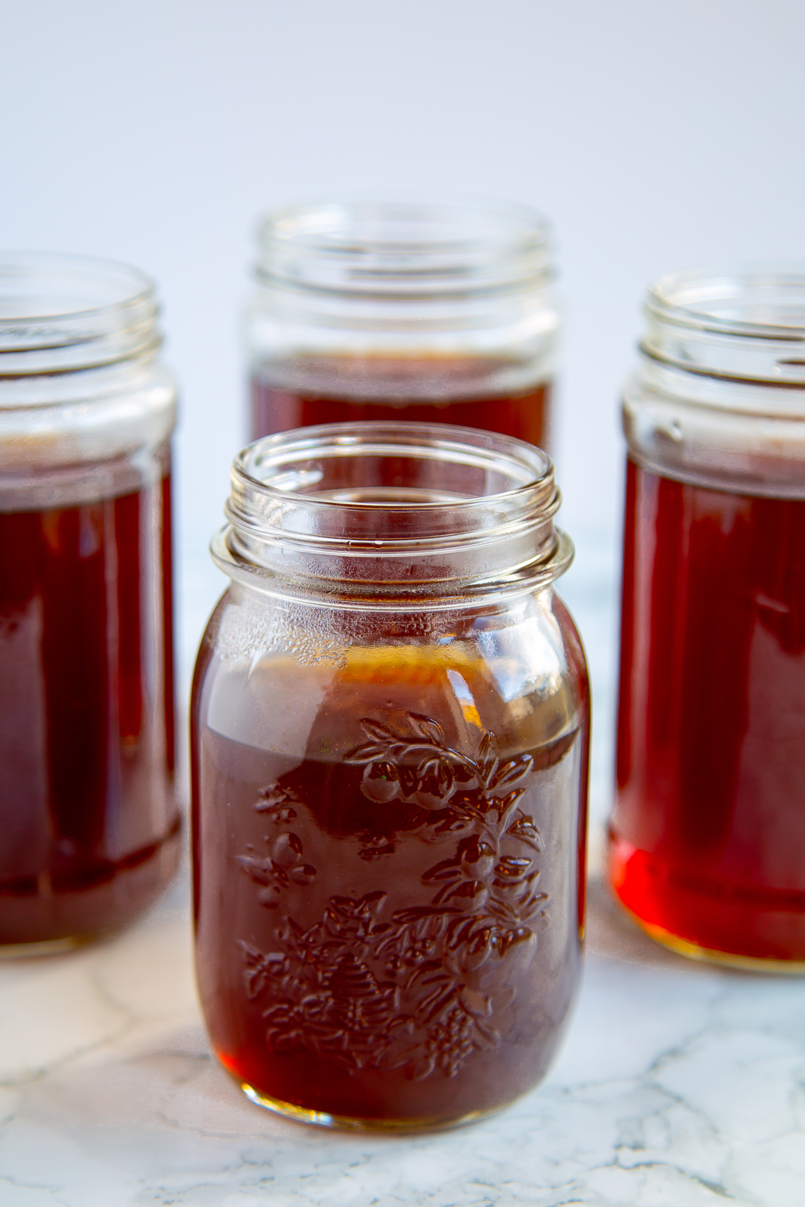 Scrap Vegetable Broth in Jars