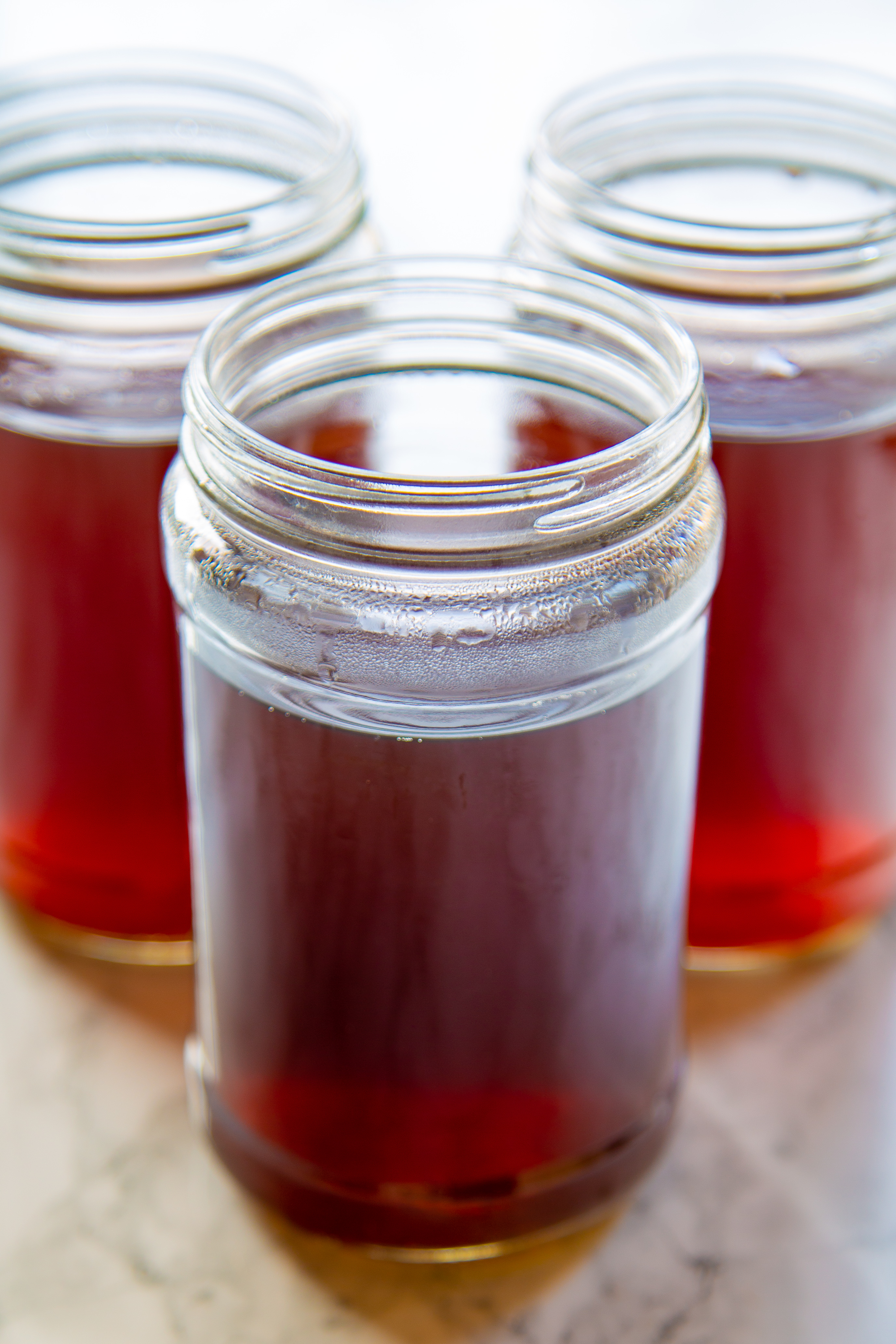 Large jars of Scrap Vegetable Broth