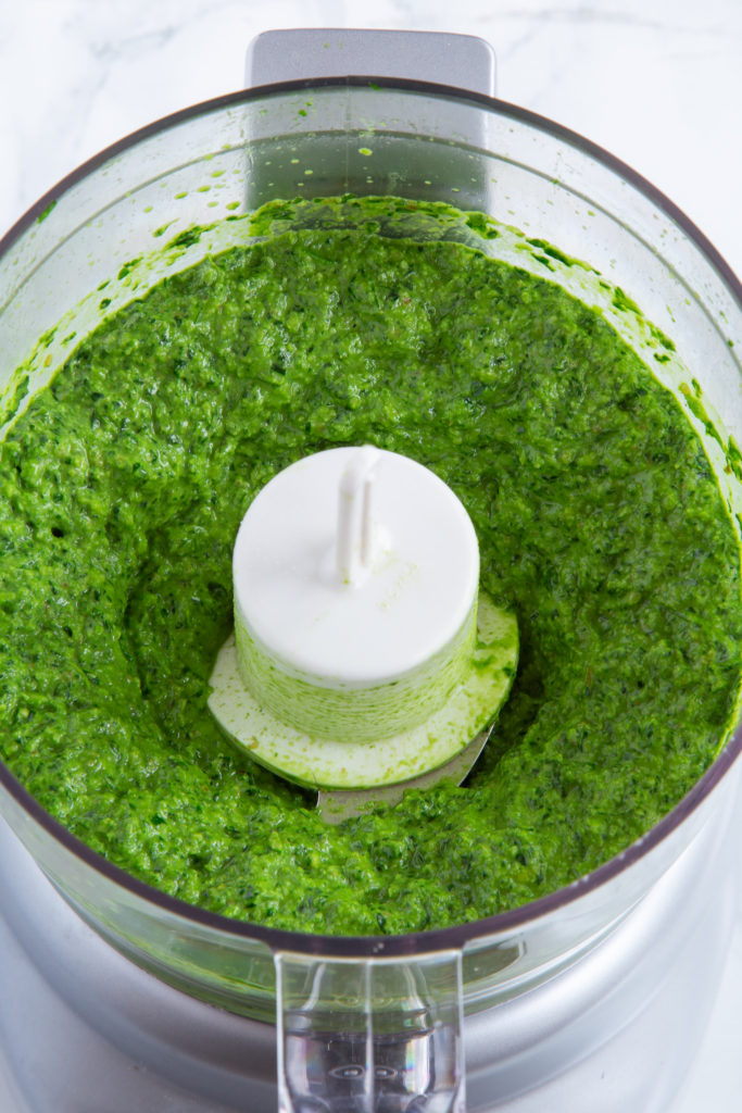 Winter Pesto blended