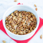 Final Roasted Pumpkin Seeds in serving bowl